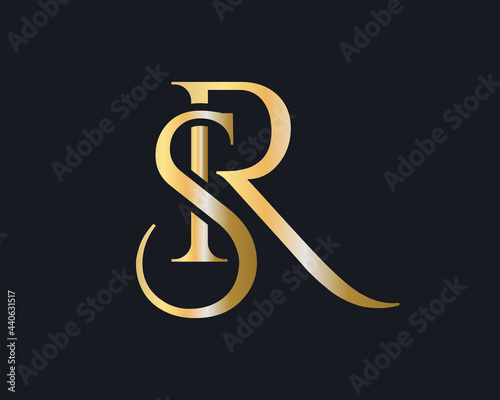 Premium Letter SR Logo Design. RS letter logo design with modern trendy