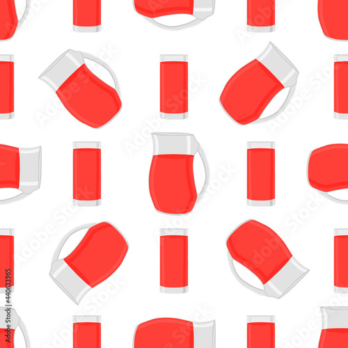 Illustration on theme colored lemonade in glass jug