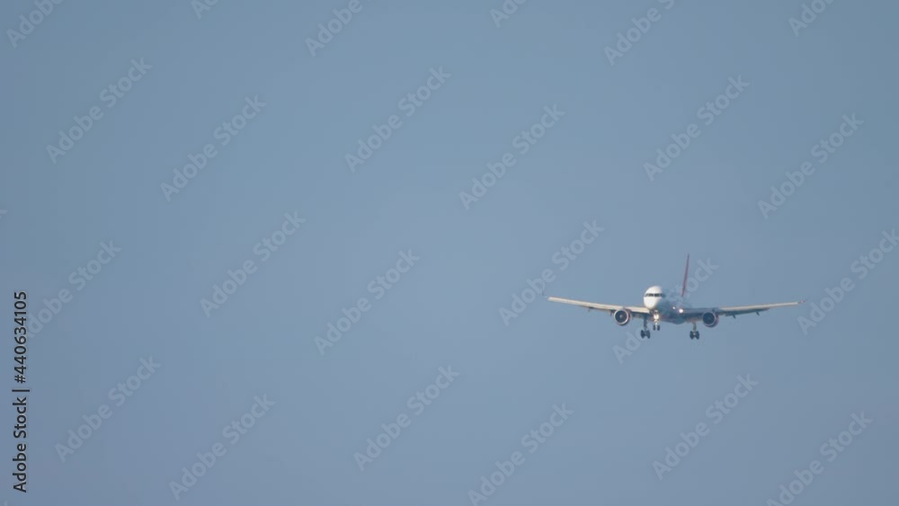 Passenger airliner approaching for landing Passenger airliner approaching for landing