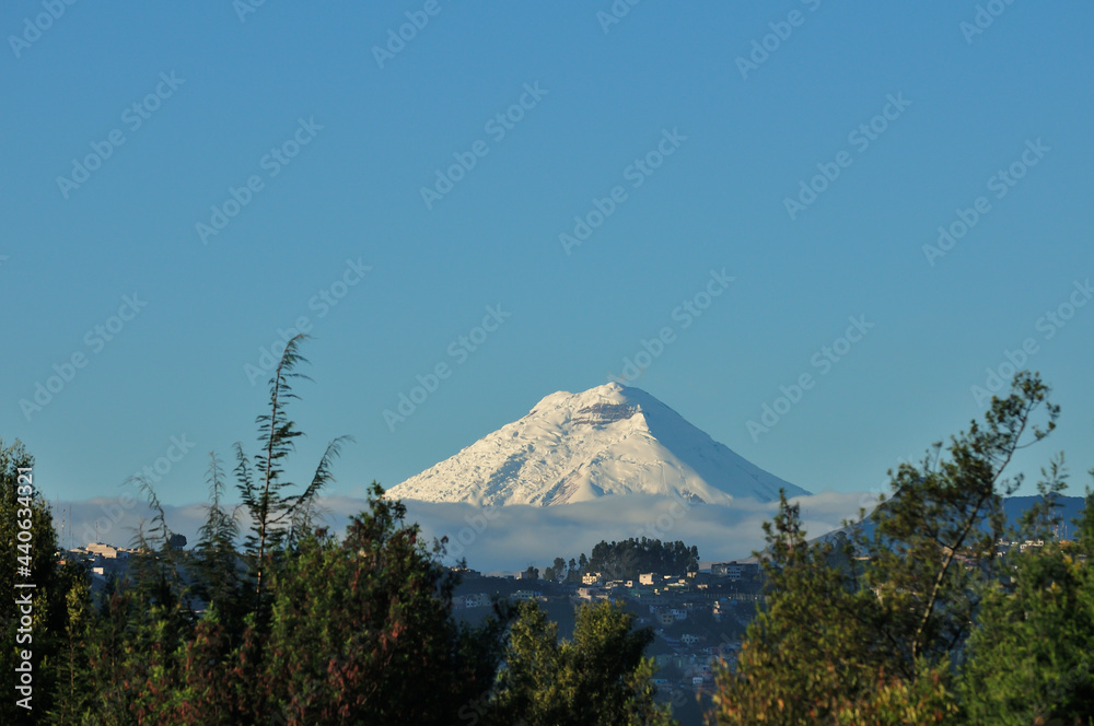Cotopaxi volcano seen from the city of Quito Cotopaxi volcano seen from the city of Quito