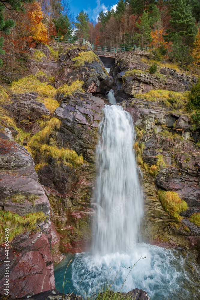 Waterfall in Pineta Valley, Ordesa and Monte Perdido National Park, Spain
