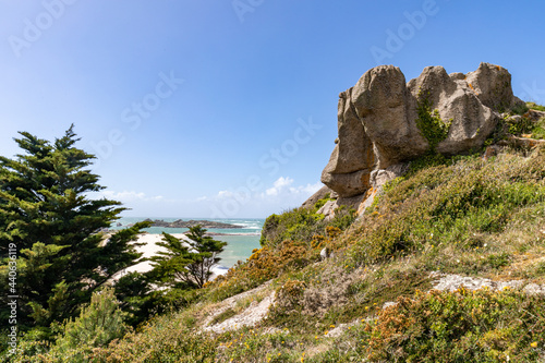 Granite rock in Tregastel, Cotes d'Armor, Brittany, France