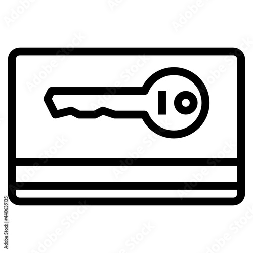key card line icon photo