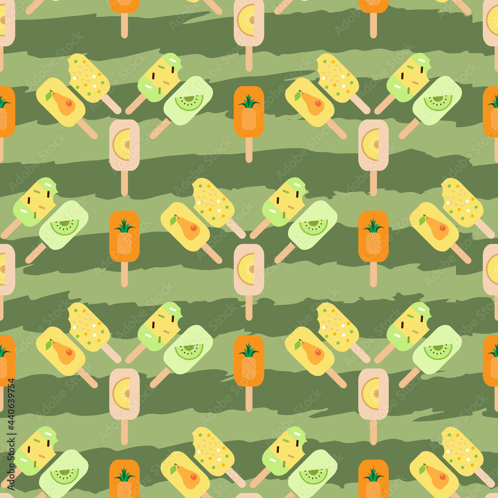 Obraz premium Ice cream pattern 14