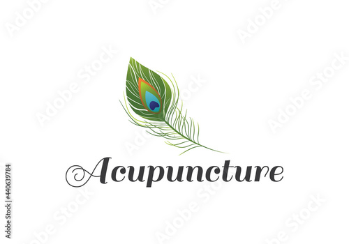 Acupuncture logo. This logo icon incorporate with abstract shape in the creative way