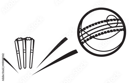 Cricket Match in Action - Illustration