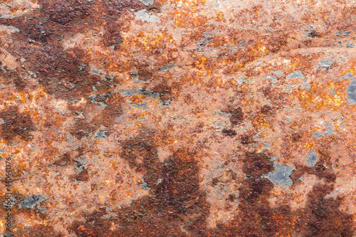 Surface of rusty old metal, corrosion and rust