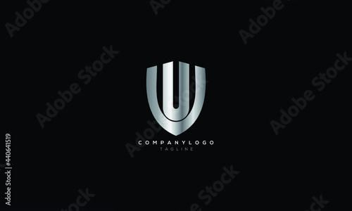 UV VU U AND V Abstract initial monogram letter alphabet logo design