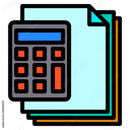 calculator line icon