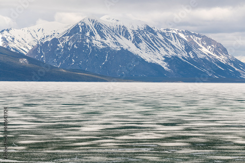 Wallpaper Mural Spring time view of a northern snow capped mountain landscape in Yukon Territory, Canada with cloudy, moody landscape and scenic view.  Torontodigital.ca