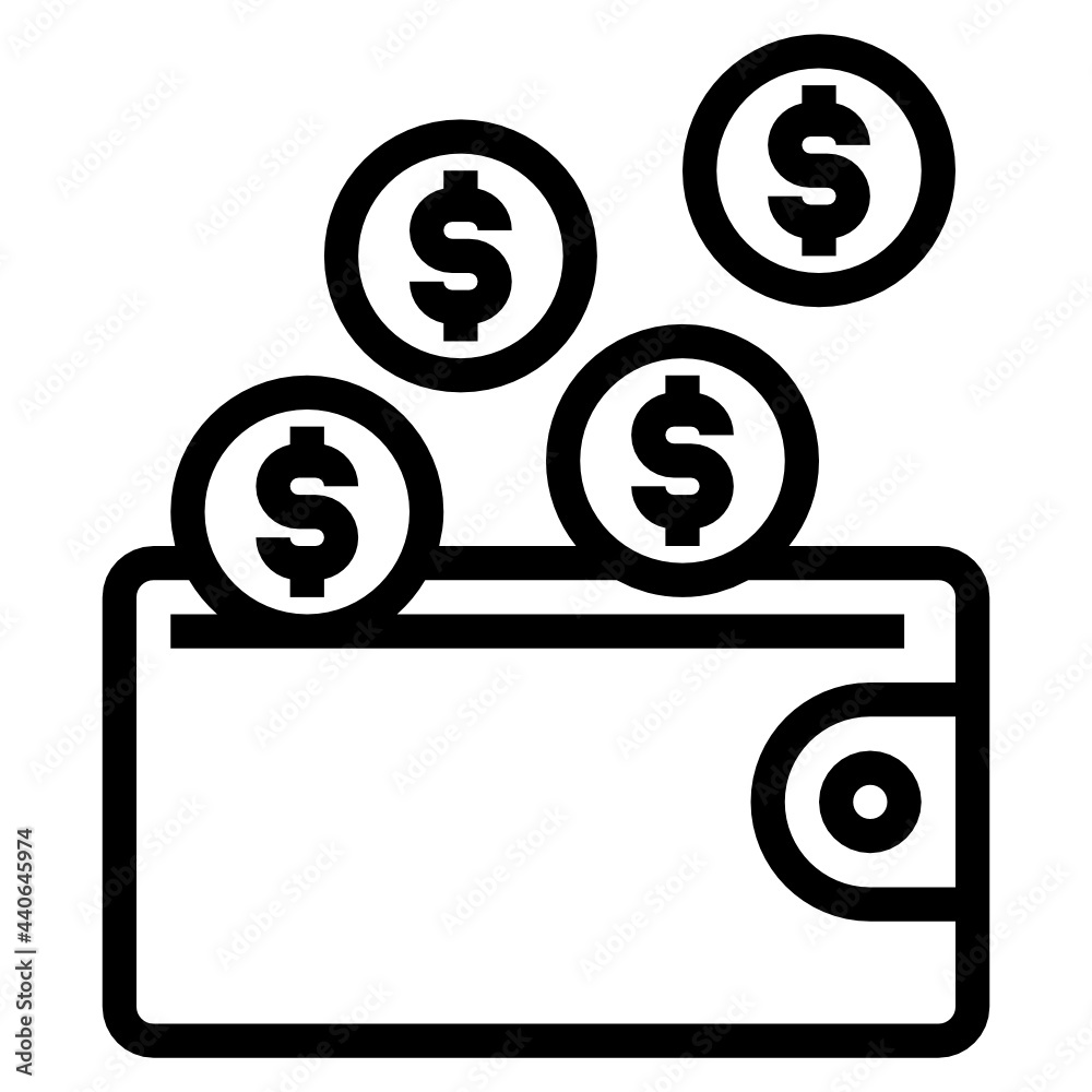wallet line icon wallet line icon