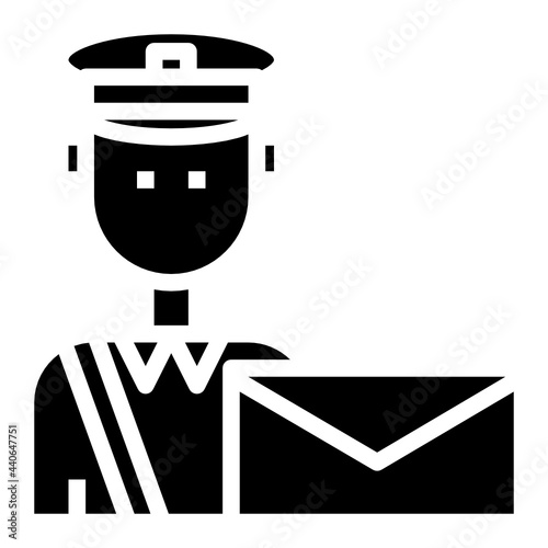 postman glyph icon
