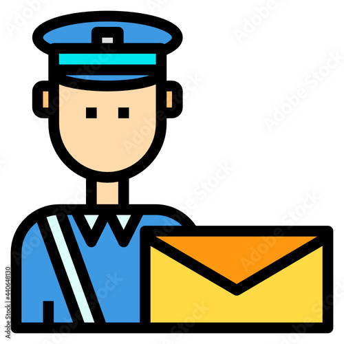 postman line icon