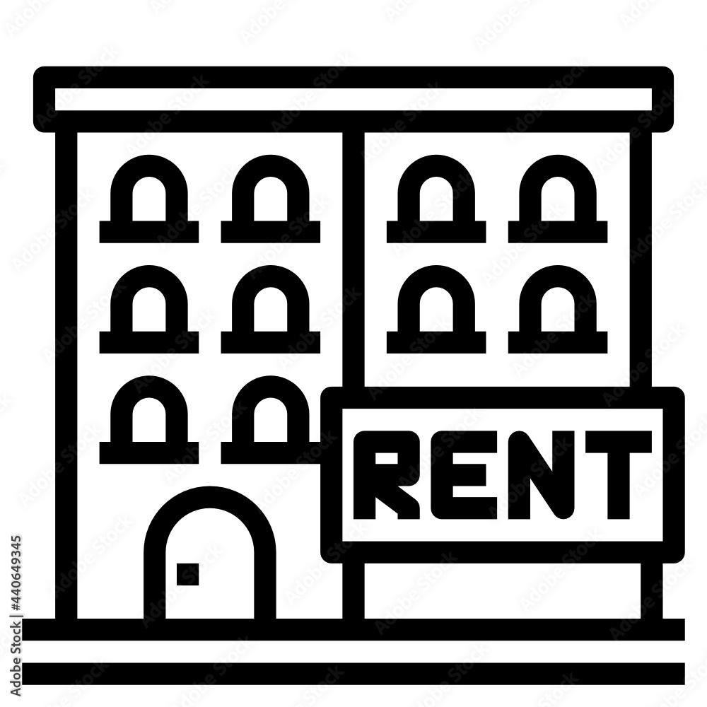 rent line icon rent line icon