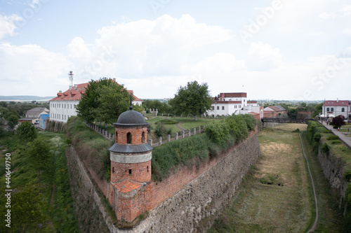 Aerial view on Dubno castle from drone photo