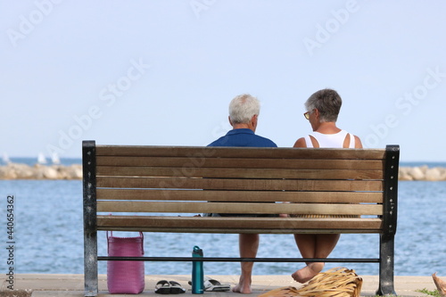 couple sitting on a bench