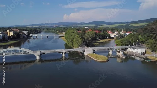 Aerial view of Piestany, Slovakia. photo