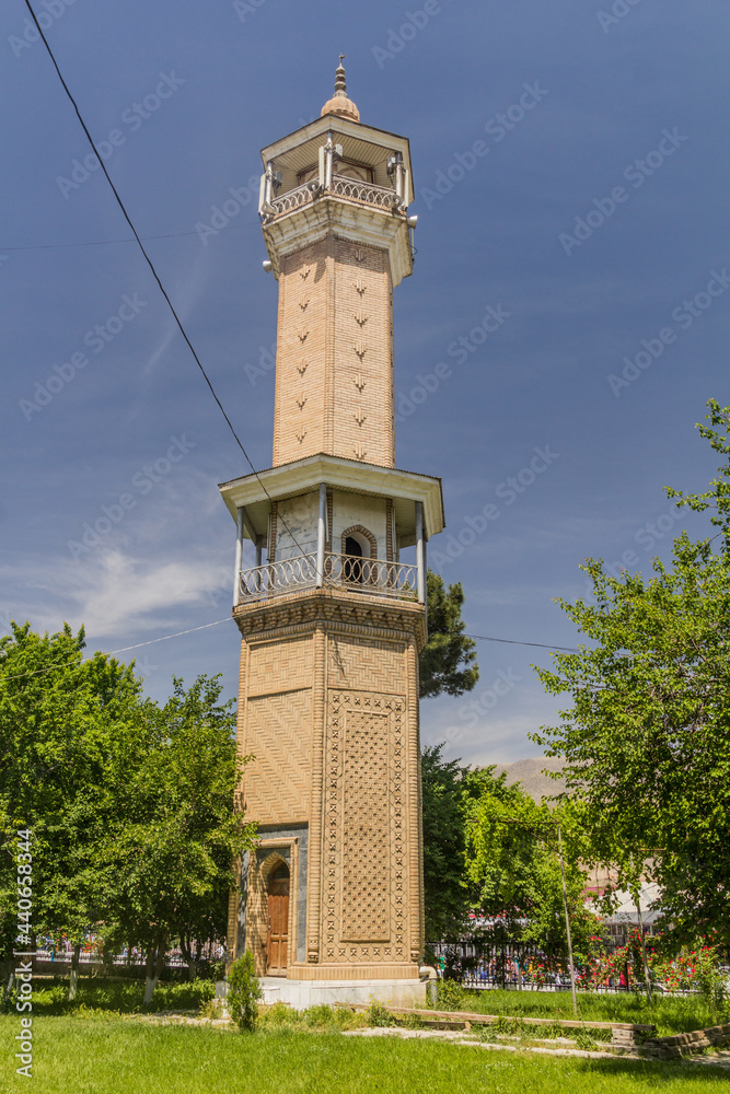 Maschidi Markazii M. Bashoro mosque in Penjikent, Tajikistan