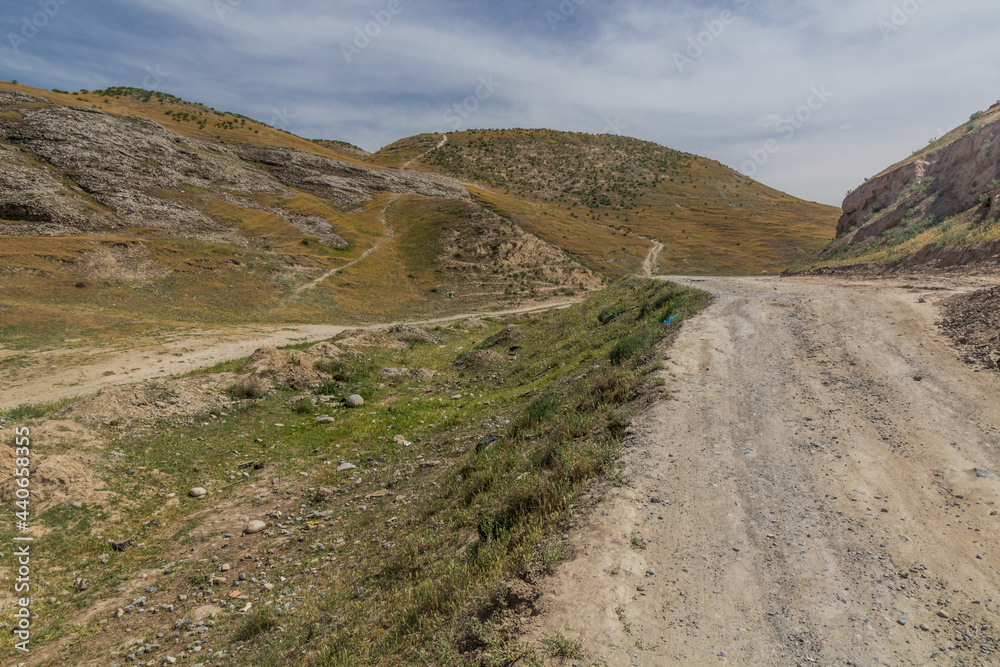 Landscape near Penjikent in Tajikistan