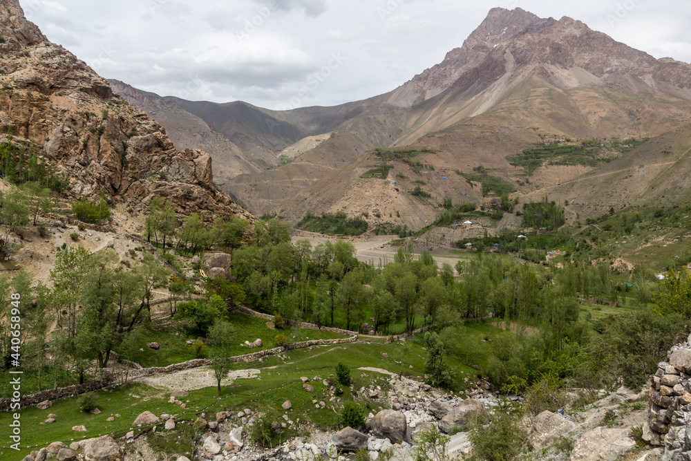 Marguzor village in Haft Kul in Fann mountains, Tajikistan