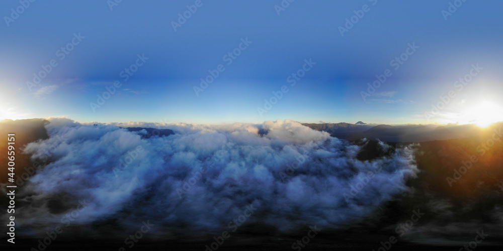 sunset over the mountains