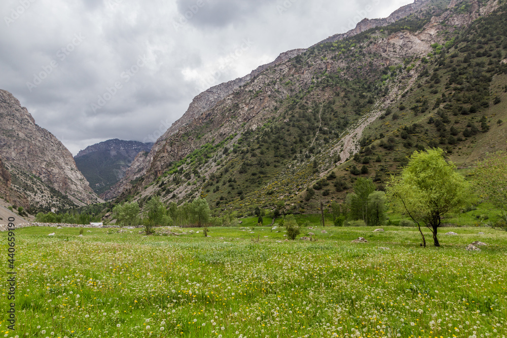 Urech valley near Artush village in Fann mountains, Tajikistan