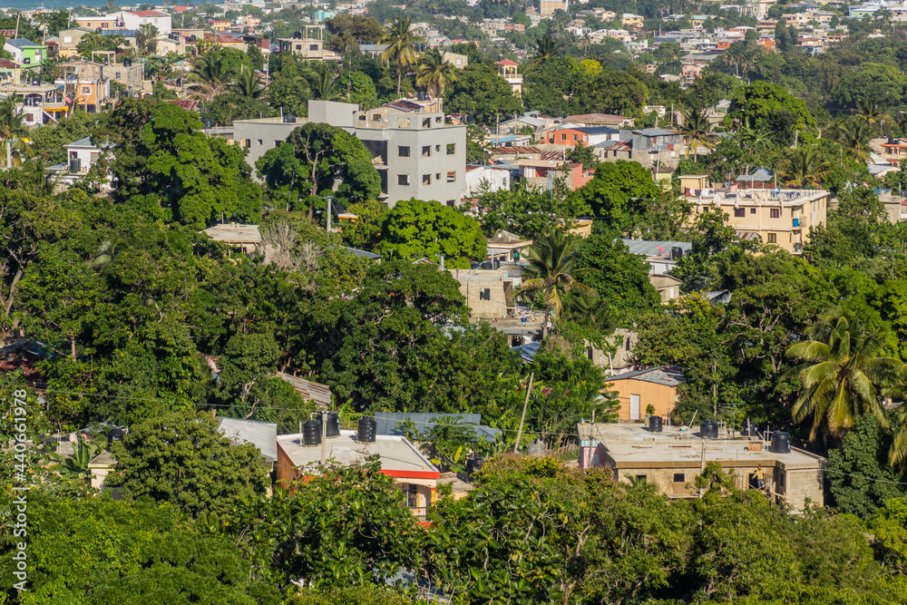 Fototapeta premium Aerial view of Puerto Plata, Dominican Republic