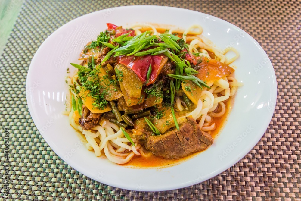 Lagman, typical meal of Kazakhstan