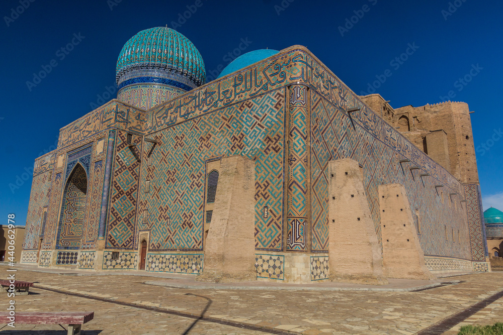 Fototapeta premium Mausoleum of Khoja Ahmed Yasawi in Turkistan, Kazakhstan