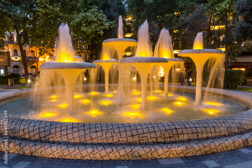 White fountain in Baku, Azerbaijan