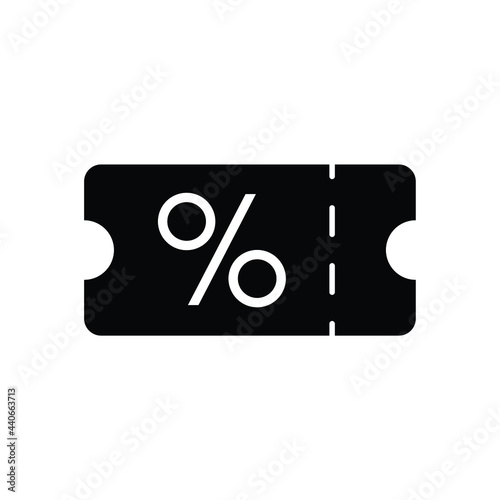 discount coupon icon vector. sale percent sign