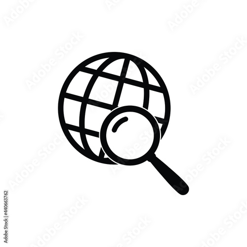 global Internet icon. globe search vector icon 