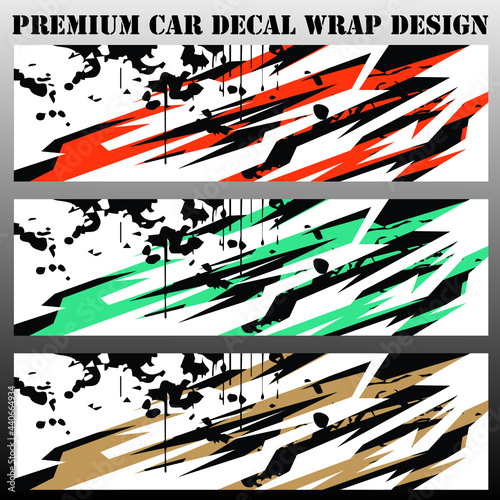 Car wrap graphic racing abstract background for wrap and vinyl sticker