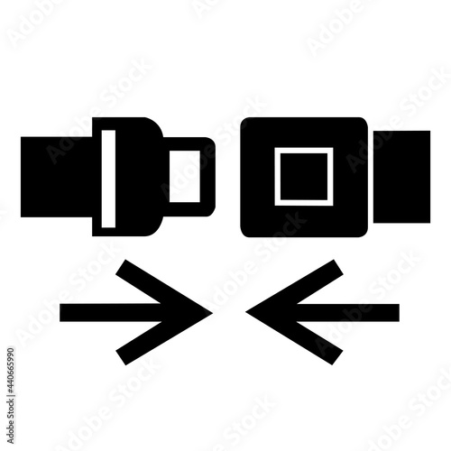 Caution Wear Safety Belt Symbol Sign Isolate On White Background