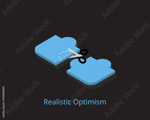 Realistic optimism involves hoping for a positive outcome by setting achievable goals and working towards desired outcomes