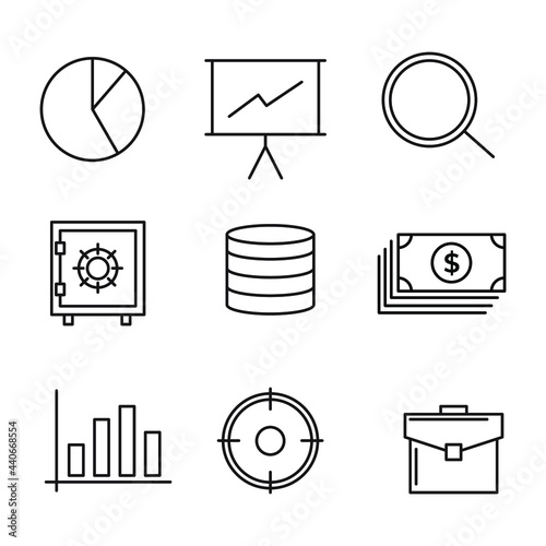 businnes  icon .buttons set symbol vector elements for infographic web.