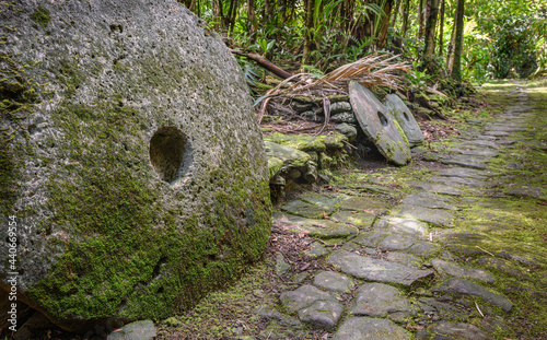 Stone currency of Yap, Micronesia photo