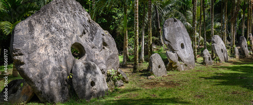 Fotografia Stone currency of Yap, Micronesia