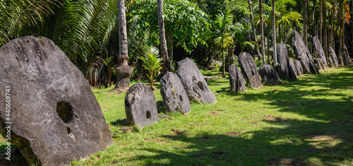 Stone currency of Yap, Micronesia photo