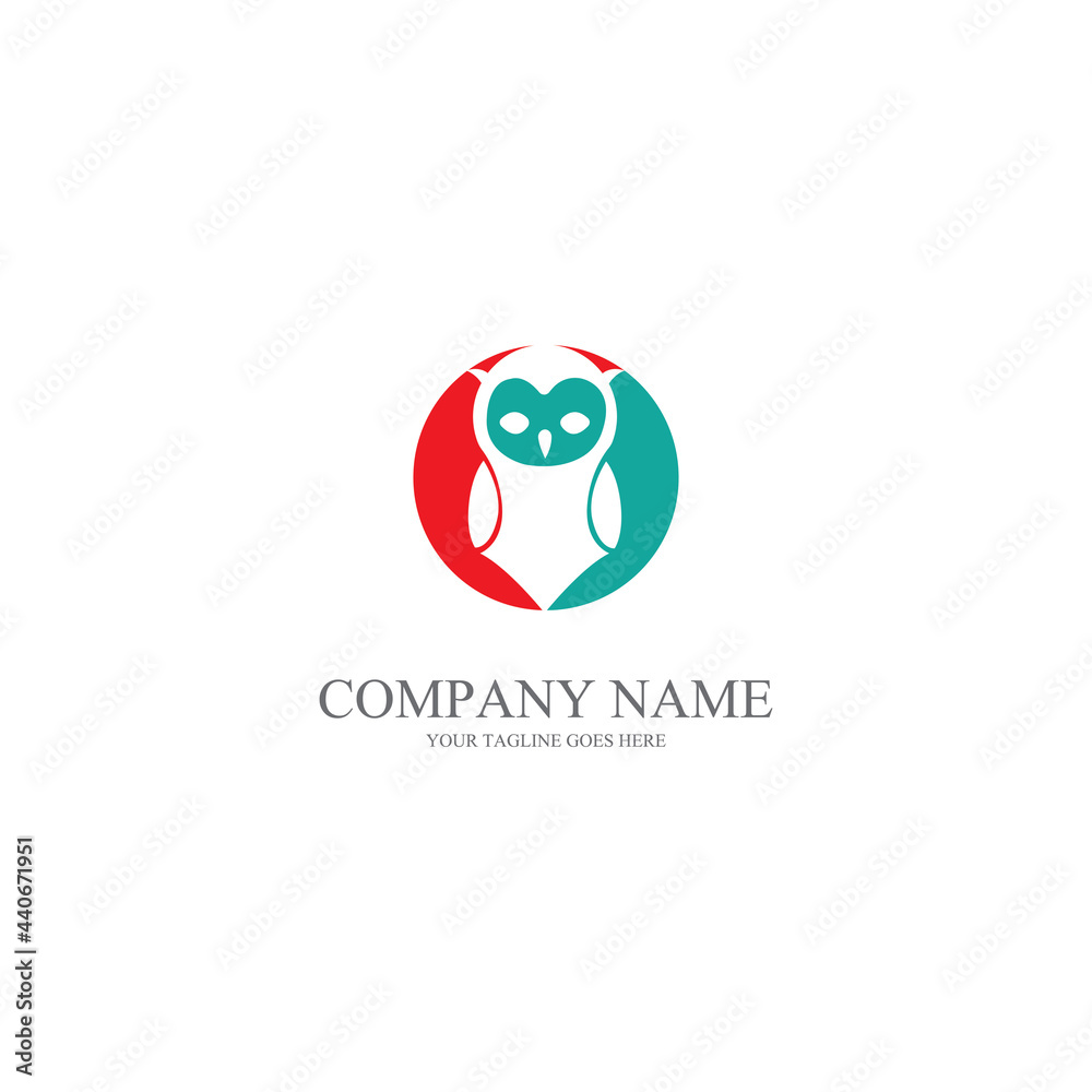 simple animal night owl free vector logo icon simple animal night owl free vector logo icon
