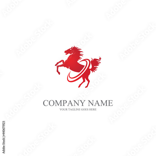 simple horse icon vector logo free