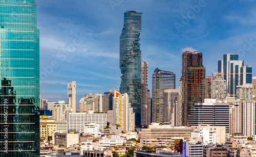 Canvas Print Central business district of Bangkok Thailand