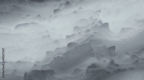 White topographic relief. Abstract background. 3D rendering.