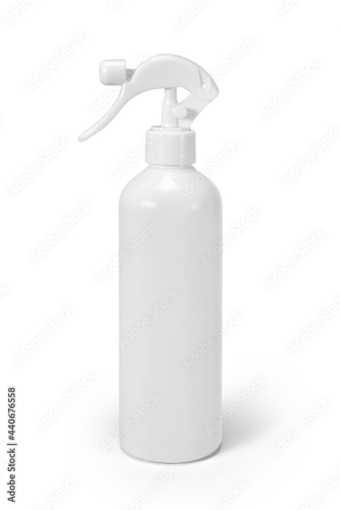 White blank plastic spray bottle isolated on white background with clipping path White blank plastic spray bottle isolated on white background with clipping path