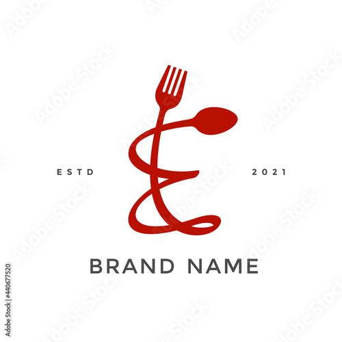 Initial E Fork and Spoon