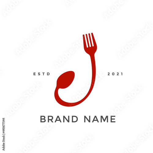 Initial J Fork and Spoon