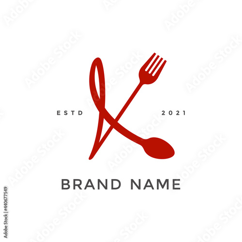 Initial K Fork and Spoon