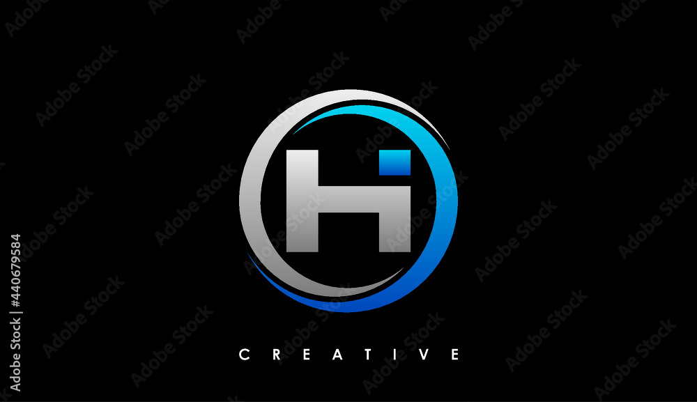 Obraz premium HI Letter Initial Logo Design Template Vector Illustration