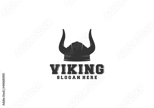 Viking Armor Helmet logo design, logo in white background