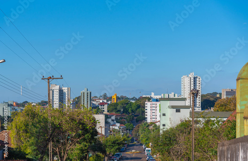 Street in the city of Ijui in the state of Rs in Brazil